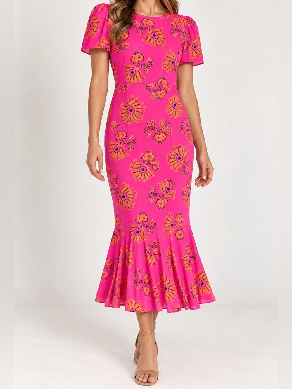 Rhode Lulani Mulberry Toulon Pink Floral Maxi Dress